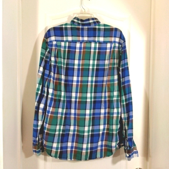 Old Navy Plaid Button Down Shirt Mens Large Regular Fit - Picture 2 of 3